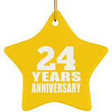 24th Anniversary 24 Years - Star Ornament