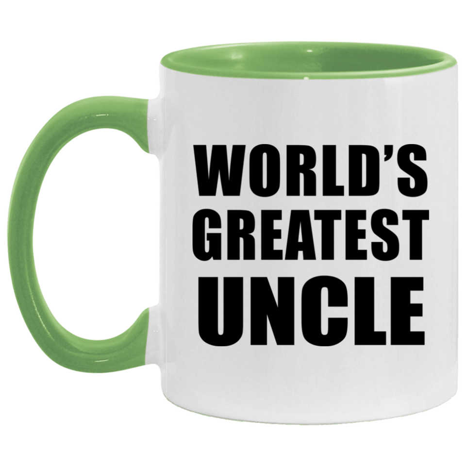 World's Greatest Uncle - 11oz Accent Mug Green