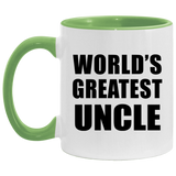 World's Greatest Uncle - 11oz Accent Mug Green