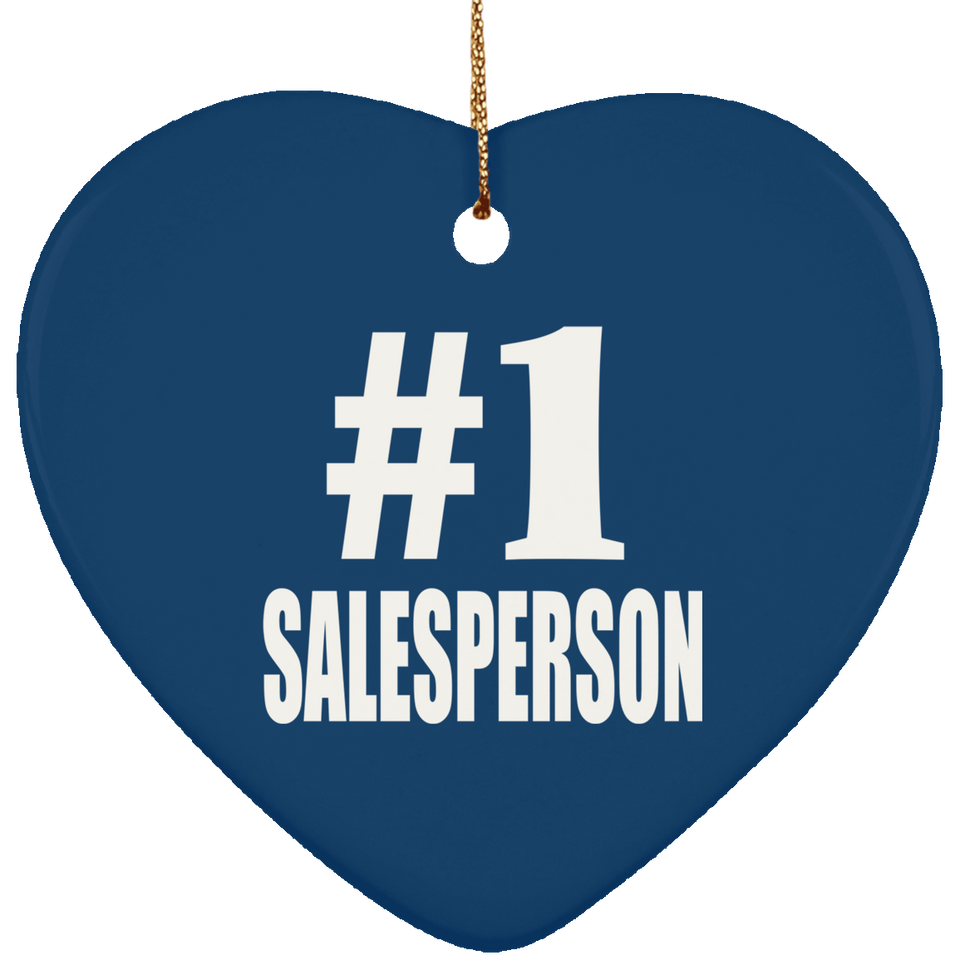 Number One #1 Salesperson - Heart Ornament