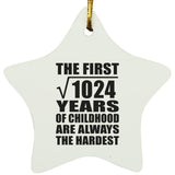 32nd Birthday Square Root of 1024 Years of Childhood - Star Ornament