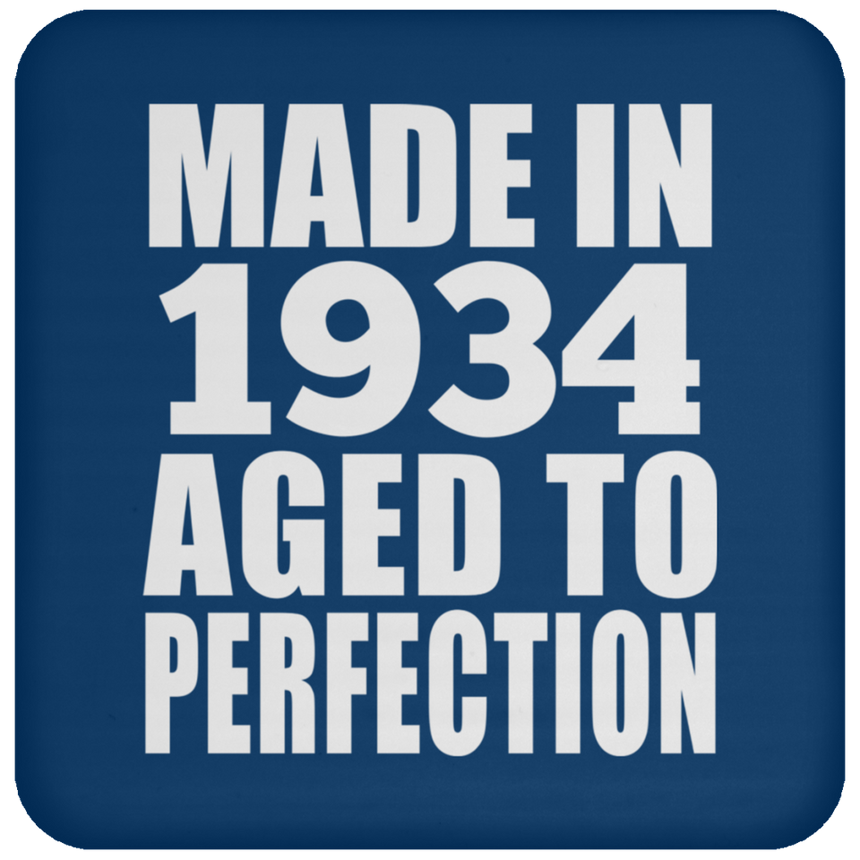 90th Birthday Made In 1934 Aged to Perfection - Drink Coaster