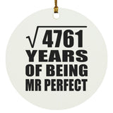 69th Anniversary Square Root of 4761 Years of Mr Perfect - Circle Ornament