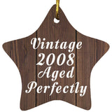 16th Birthday Vintage 2008 Aged Perfectly - Star Ornament D