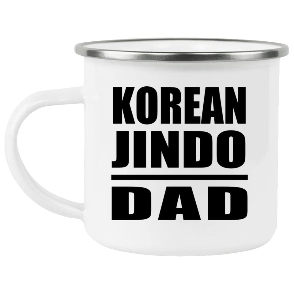 Korean Jindo Dad - 12oz Camping Mug