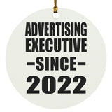 Advertising Executive Since 2022 - Circle Ornament