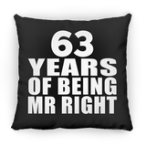 63rd Anniversary 63 Years Of Being Mr Right - Throw Pillow Black