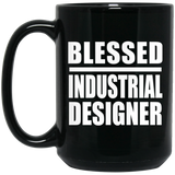 Blessed Industrial Designer - 15oz Coffee Mug Black