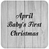 April Baby's First Christmas - Drink Coaster F