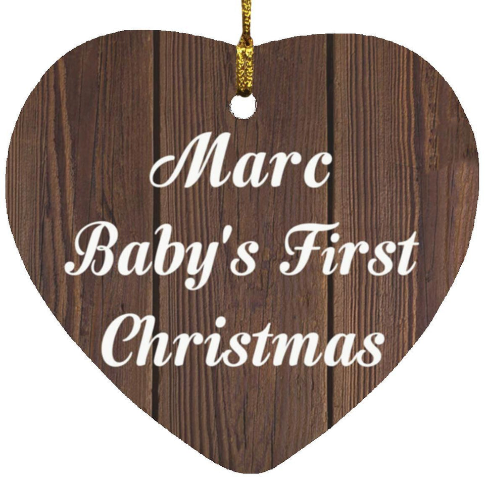 Marc Baby's First Christmas - Heart Ornament D