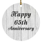 Happy 65th Anniversary - Circle Ornament F
