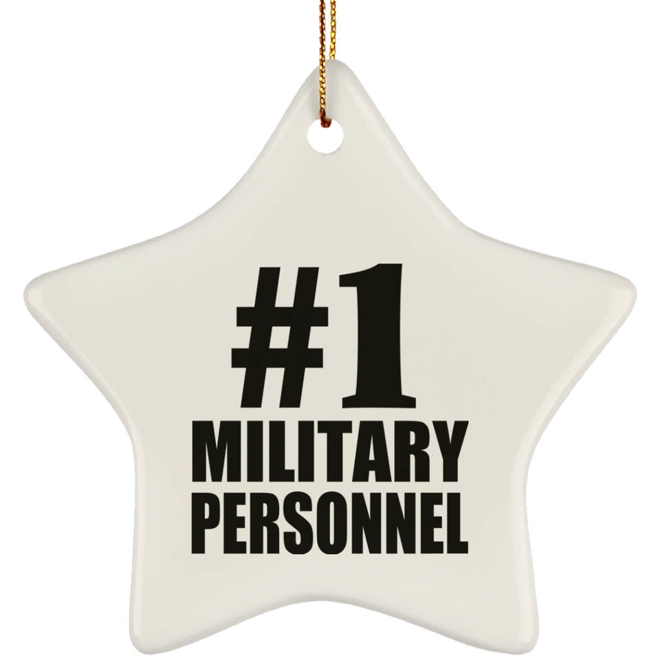 Number One #1 Military Personnel - Star Ornament
