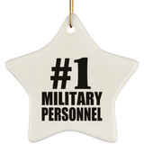 Number One #1 Military Personnel - Star Ornament
