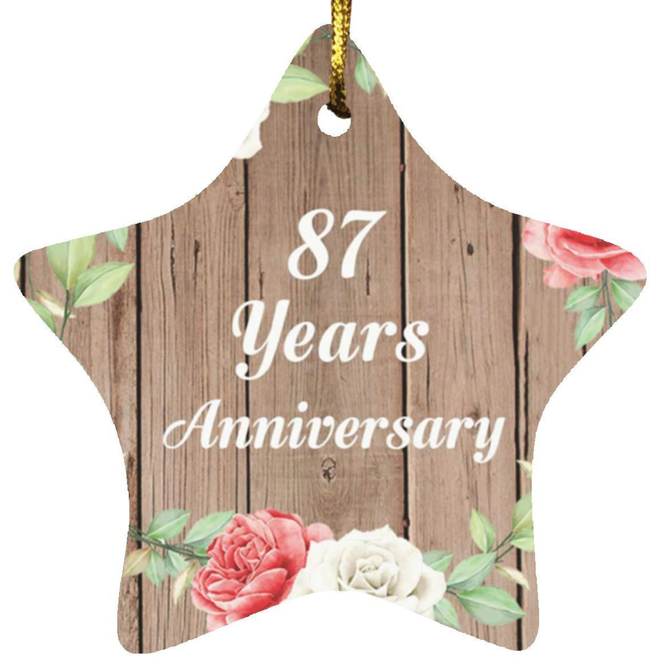87th Anniversary 87 Years Anniversary - Star Ornament B
