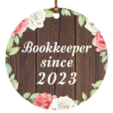 Bookkeeper Since 2023 - Circle Ornament A