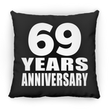 69th Anniversary 69 Years - Throw Pillow Black