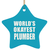 World's Okayest Plumber - Star Ornament