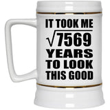 87th Birthday Took Square Root of 7569 Years To Look Good - Beer Stein