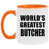 World's Greatest Butcher - 11oz Accent Mug Orange