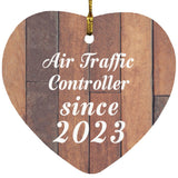 Air Traffic Controller Since 2023 - Heart Ornament E