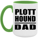 Plott Hound Dad - 15oz Accent Mug Green