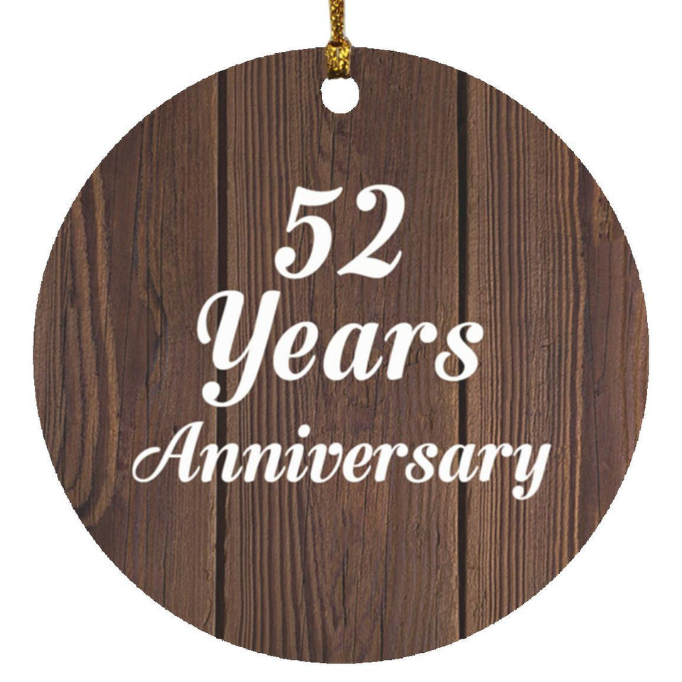 52nd Anniversary 52 Years Anniversary - Circle Ornament D