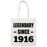 108th Birthday Legendary Since 1916 - Tote Bag White