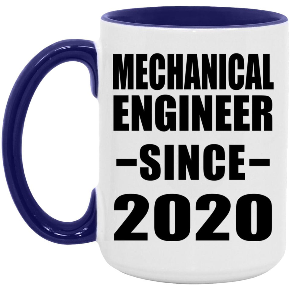 Mechanical Engineer Since 2020 - 15oz Accent Mug Purple