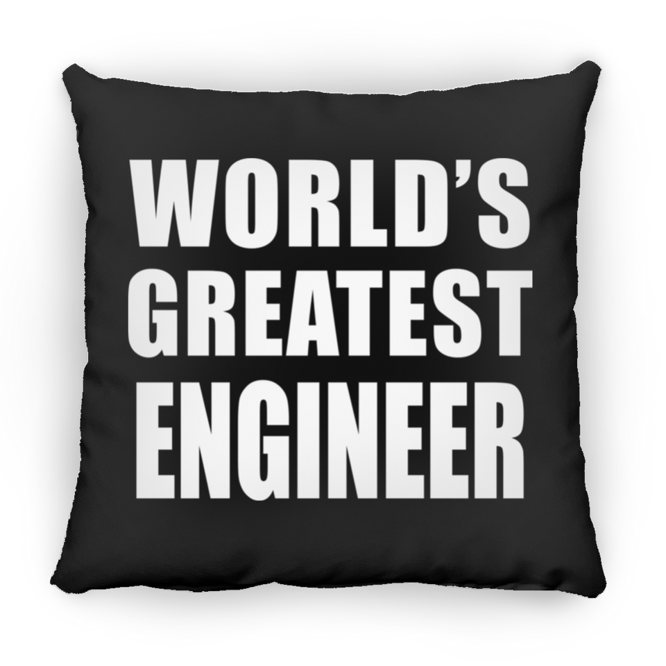 World's Greatest Engineer - Throw Pillow Black