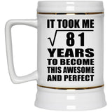 9th Birthday Took Square Root of 81 Years To Awesome - Beer Stein