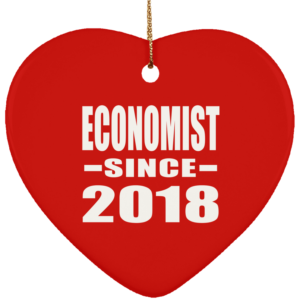 Economist Since 2018 - Heart Ornament
