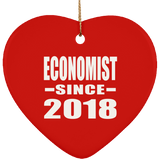 Economist Since 2018 - Heart Ornament