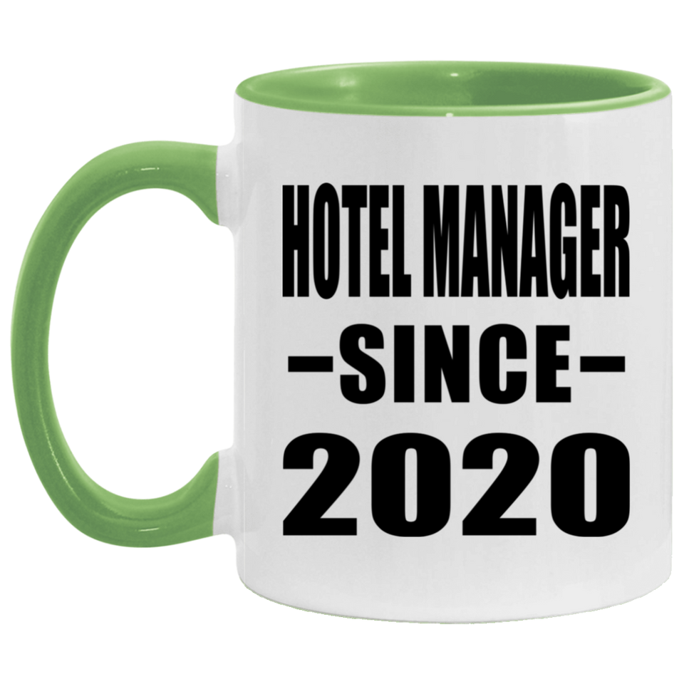 Hotel Manager Since 2020 - 11oz Accent Mug Green