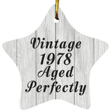 46th Birthday Vintage 1978 Aged Perfectly - Star Ornament F
