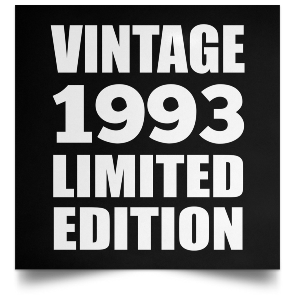 31st Birthday Vintage 1993 Limited Edition - Poster Square