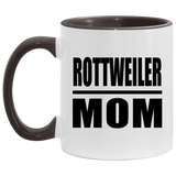 Rottweiler Mom - 11oz Accent Mug Black