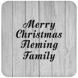 Merry Christmas Fleming Family - Drink Coaster F
