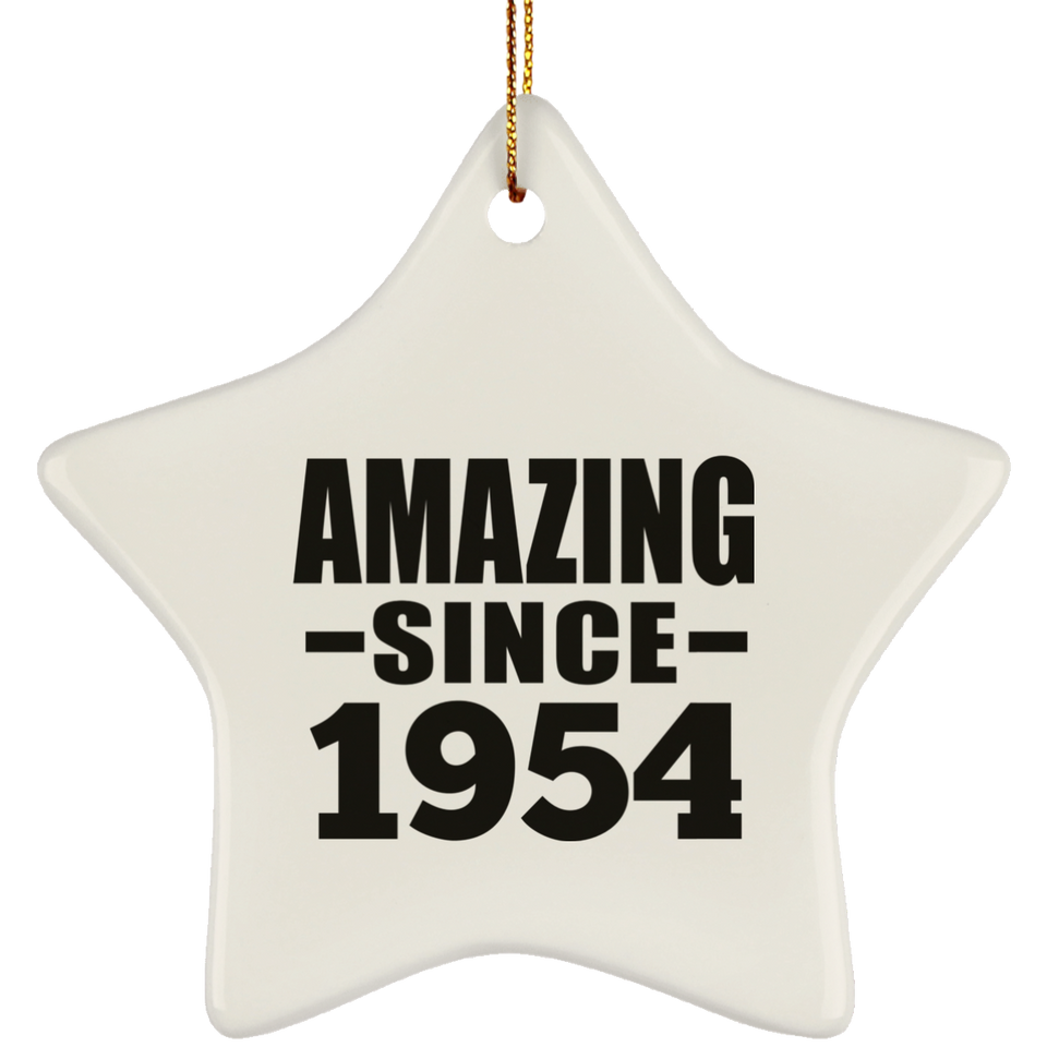 70th Birthday Amazing Since 1954 - Star Ornament