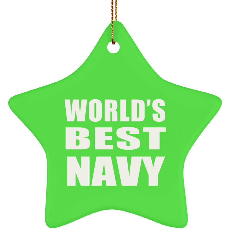 World's Best Navy - Star Ornament