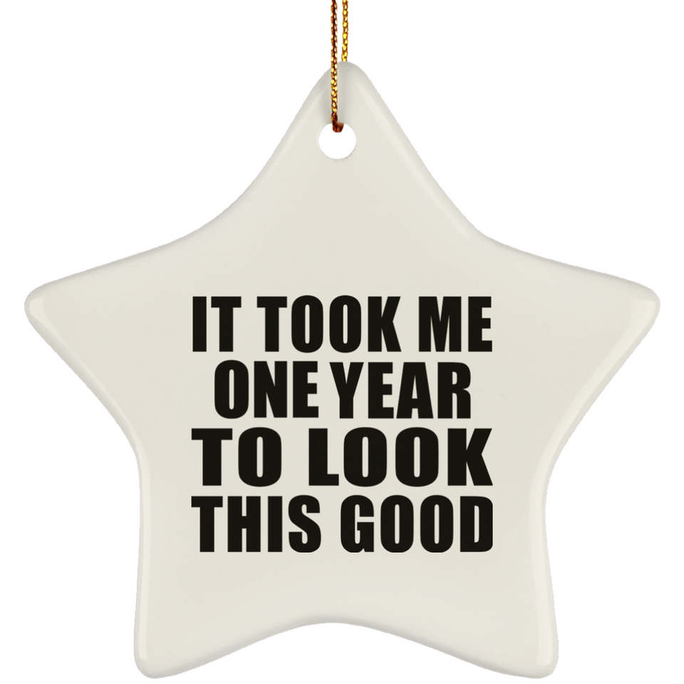 1st Birthday Took Me 1 Year To Look This Good - Star Ornament