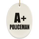 A+ Policeman - Oval Ornament
