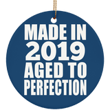 5th Birthday In 2019 Aged to Perfection - Circle Ornament
