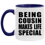 Being Cousin Makes Life Special - 11oz Accent Mug Purple