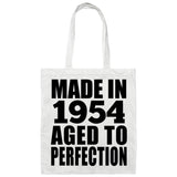 70th Birthday Made In 1954 Aged to Perfection - Tote Bag White