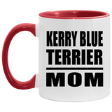 Kerry Blue Terrier Mom - 11oz Accent Mug Red