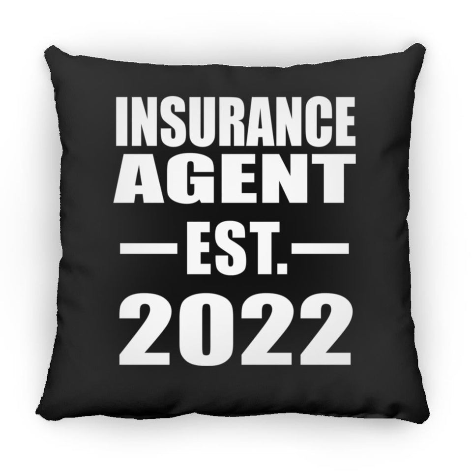 Insurance Agent Established EST. 2022 - Throw Pillow Black