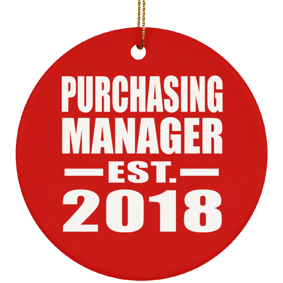 Purchasing Manager Established EST. 2018 - Circle Ornament