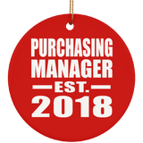 Purchasing Manager Established EST. 2018 - Circle Ornament