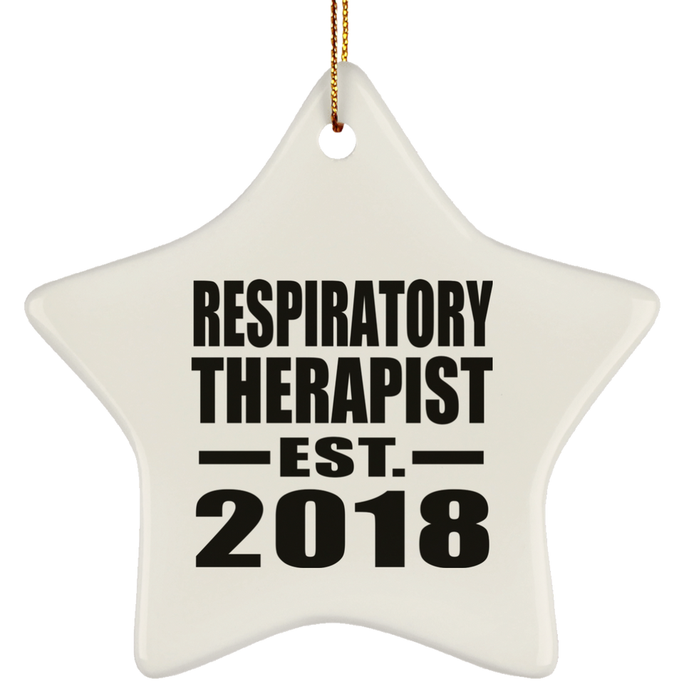 Respiratory Therapist Established EST. 2018 - Star Ornament