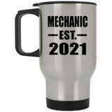 Mechanic Established EST. 2021 - Silver Travel Mug